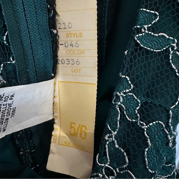 Vtg Flirtations by Alfred Angelo Sz 5/6 80s Party Dress  Homecoming Prom Formal - Picture 10 of 16